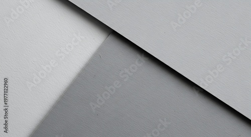 Abstract Geometric Composition with Shadows and Lines in Monochrome Tones.