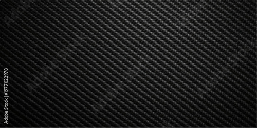 Seamless dark industrial background featuring a black leather and fabric texture mesh with a metallic carbon fiber grid pattern and steel hole design