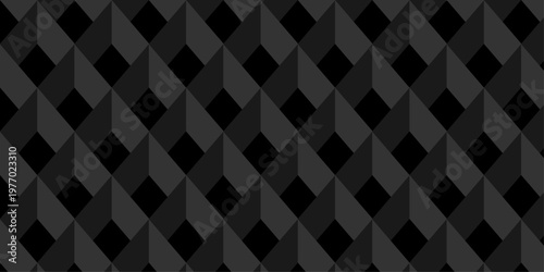 Illustration squares seamless geometric pattern with cubic shapes. Abstract geometric triangle background mosaic wallpaper.