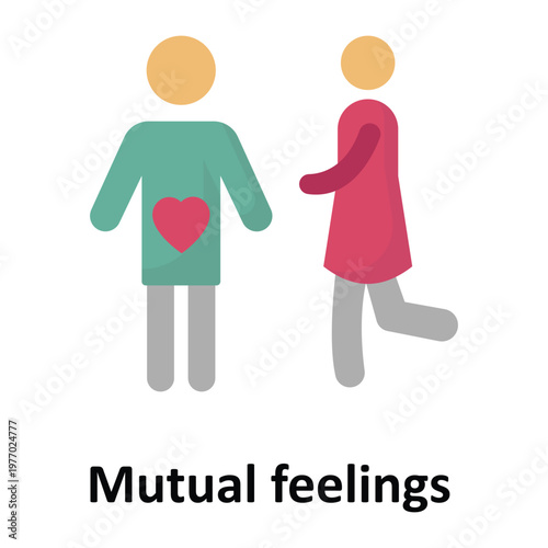 Mutual feelings Vector icon which can easily modify or edit