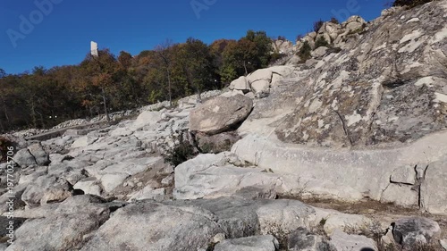 Autumn view of Ruins of Ancient thracian city of Perperikon, Kardzhali Region, Bulgaria