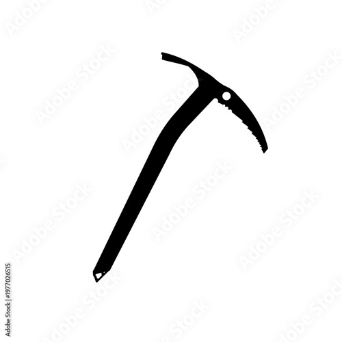 Ice axe silhouette - vector illustration
