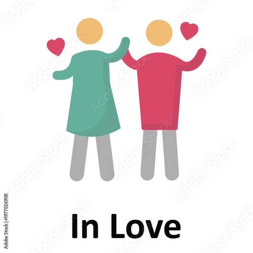 In Love Vector icon which can easily modify or edit