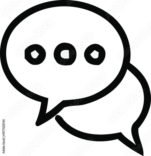 Speech bubbles with three dots indicating conversation or dialogue