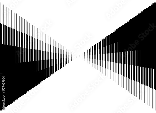 Vector black and white pattern of striped triangles. Abstract rays. Divided Vector background for covers, advertising, packaging, posters, labels. Sports Design element with place for text