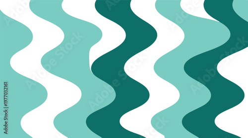 Abstract Teal and Sea Green Wavy Pattern Minimalist Modern Aesthetic Graphic Background for Website Design Presentation Wallpaper and Digital Art