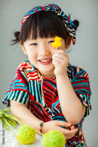 Tableau sur toile Cute Asian girl