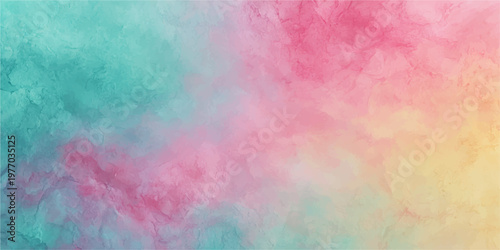 Vibrant abstract watercolor background featuring a colorful painting with grunge texture on vintage paper and light pastel ink splatters for an artistic canvas wallpaper design