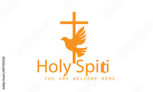 Pentecost Holy Spirit Fire Dove Christian Vector Illustration, Religious Church Clipart, Faith Flame Symbol, Bible Spiritual Artwork