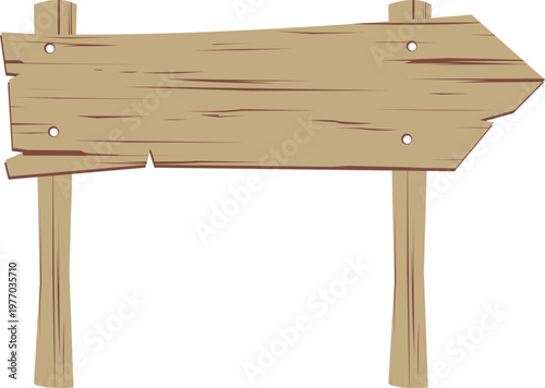 Wooden Sign Board Illustration