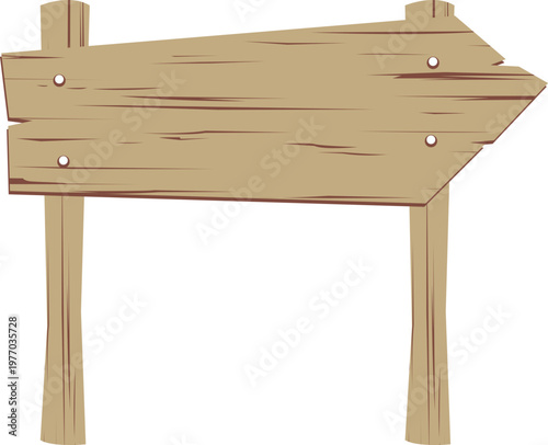 Wooden Sign Board Illustration