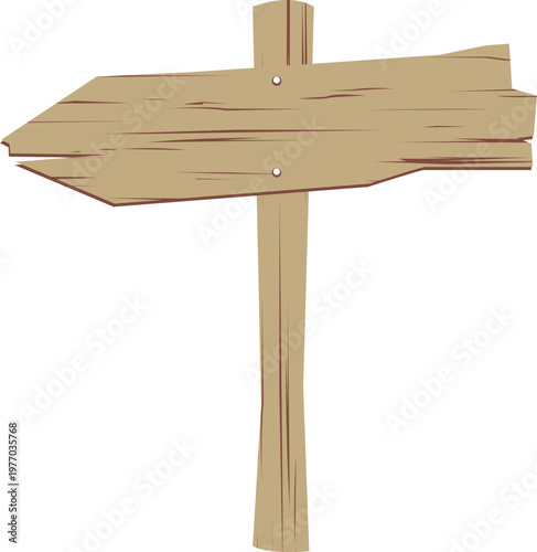Wooden Sign Board Illustration