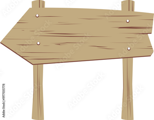 Wooden Sign Board Illustration