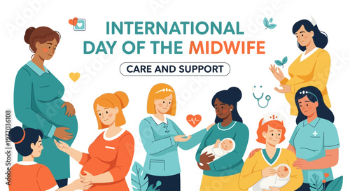 International Day of the Midwife celebration with healthcare professionals.