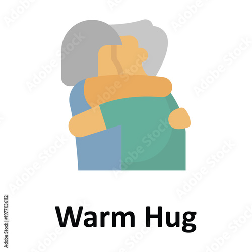 Warm Hug Vector icon which can easily modify or edit