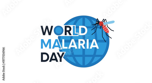 World Malaria Day awareness campaign logo.