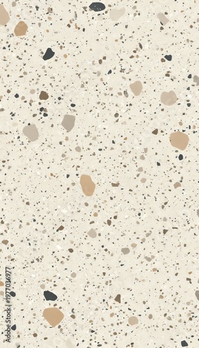 Elegant and Contemporary Terrazzo Pattern with Neutral Tones and Speckled Stone Elements for Design