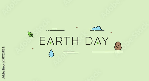 Earth Day celebration with eco friendly icons.