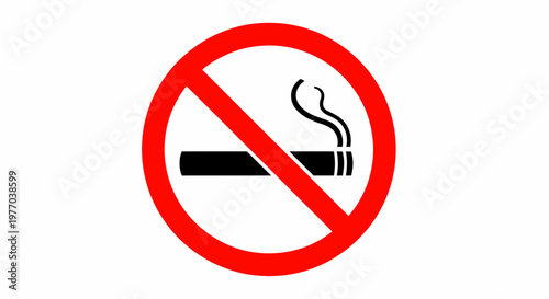 Prominent visual warning sign indicating no smoking allowed, promoting clean air and a healthy, smoke-free environment in designated areas