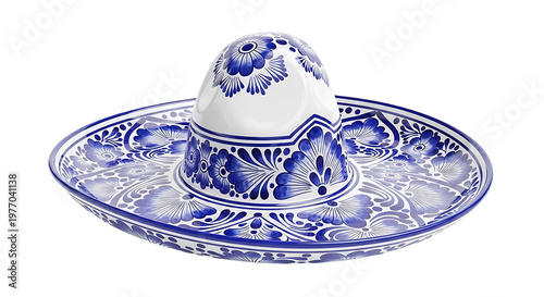 Blue and white ceramic egg holder with floral on a black png isolated transparent cutout clipping path cinco de mayo mexico 5 may festival holiday template poster banner download 2026 2027