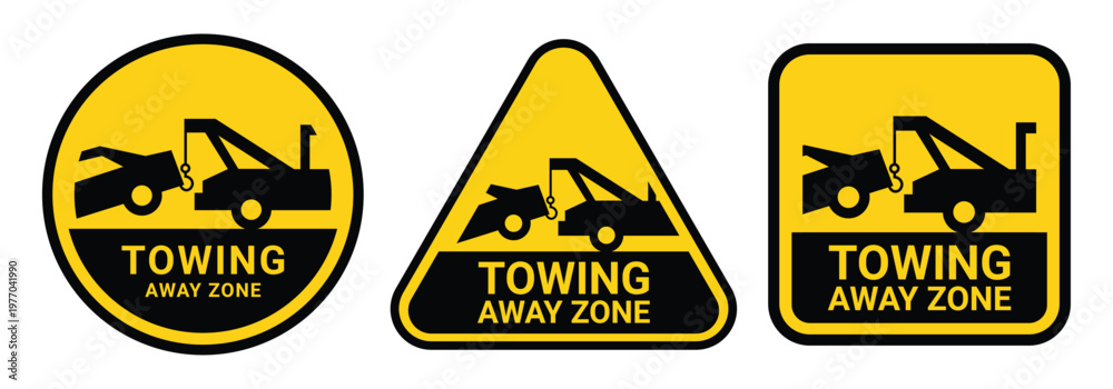 Foto Towing sign set