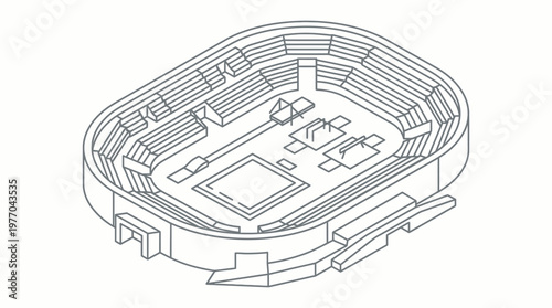 Isometric technical line drawing of plastic electronic housing enclosure.