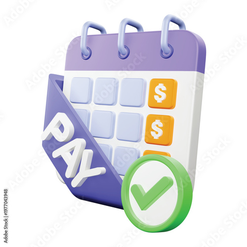 Payday Loan 3d rendering icon.