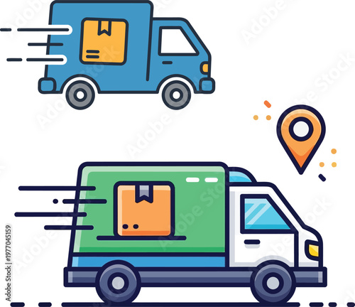 Vehicles move packages quickly across locations with map guidance
