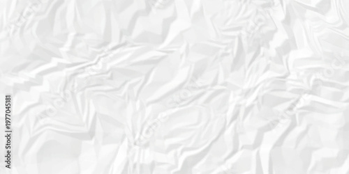 Crumple crushed white paper obsolete rumple craft design. wrinkle ripped cardboard crumple aged closeup recycled document grunge paper background.