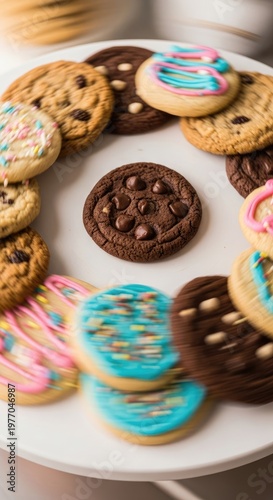 Delicious Assortment of Colorful Cookies.