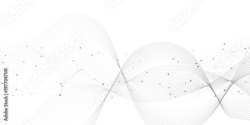 gray wave curve lines banner background design. Digital frequency track equalizer. Stylized line art background. modern soft luxury texture with smooth and clean vector subtle background illustration