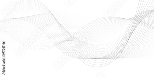 gray wave curve lines banner background design. Digital frequency track equalizer. Stylized line art background. modern soft luxury texture with smooth and clean vector subtle background illustration