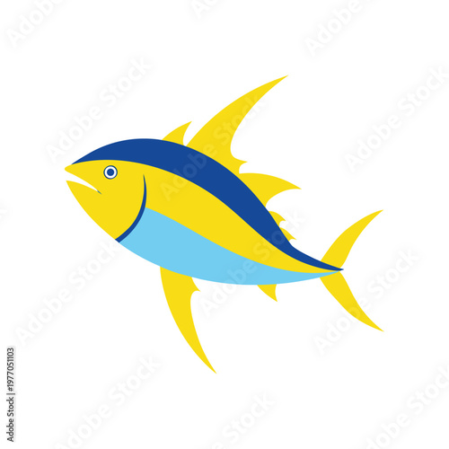 yellow fin tuna vector art