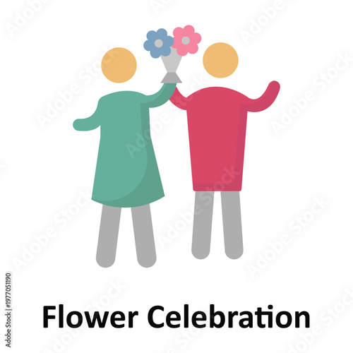  Flower Celebration Vector icon which can easily modify or edit