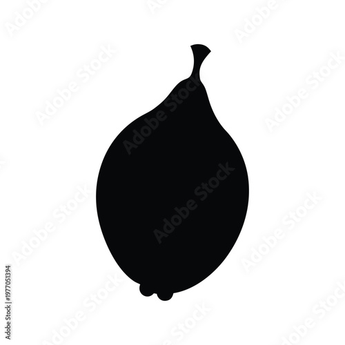 lemon aspen fruit silhouette art
