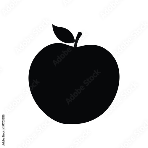 velvet apple fruit silhouette art