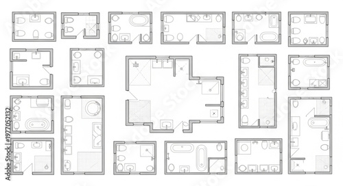 Collection of Architectural Floor Plans and Layouts.