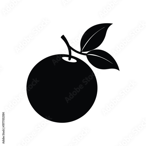 bilberry fruit silhouette art