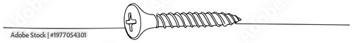 screw close up line icon vector illustration