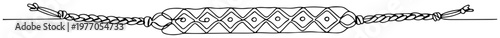 friendship bracelet with pattern thin line