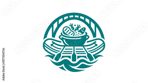 Boating and Food Symbol