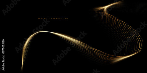 Abstract modern design black background with luxury golden elements vector illustration.