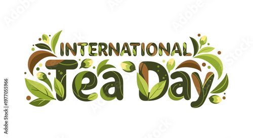 International Tea Day celebration graphic design.
