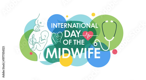 International Day of the Midwife celebration logo.