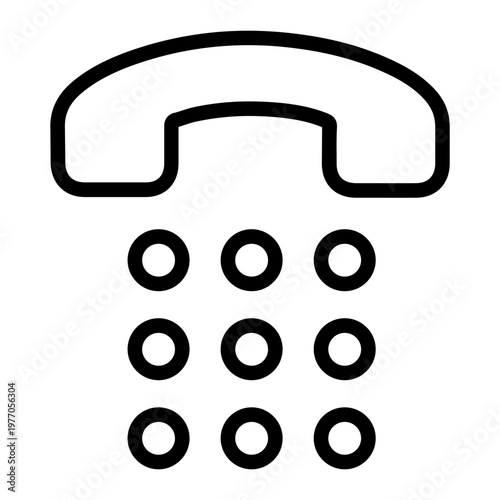 Telephone icon vector. Office telephone Illustration sign. Landline telephone symbol. Call logo.