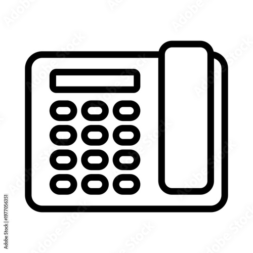 Telephone icon vector. Office telephone Illustration sign. Landline telephone symbol. Call logo.