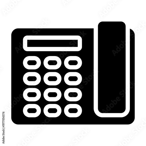 Telephone icon vector. Office telephone Illustration sign. Landline telephone symbol. Call logo.