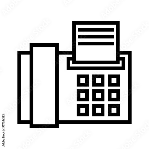 Telephone icon vector. Office telephone Illustration sign. Landline telephone symbol. Call logo.