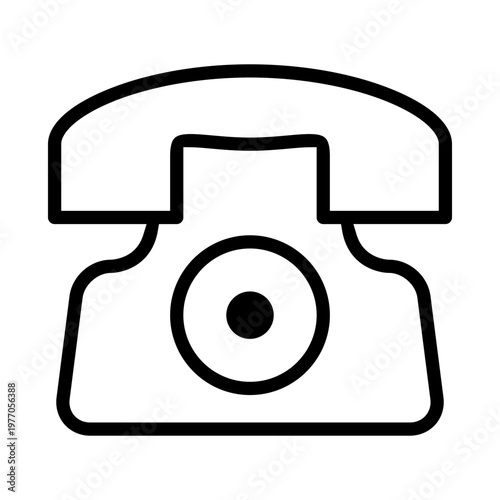 Telephone icon vector. Office telephone Illustration sign. Landline telephone symbol. Call logo.