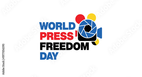 World Press Freedom Day awareness campaign logo.